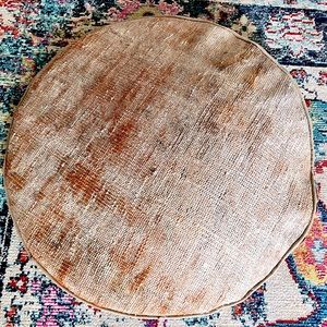 Anthropologie Circular Floor Pillow in Urban Orange